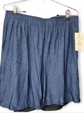 Logo Athletic Heathered Navy Blue Athletic Skort Shorts